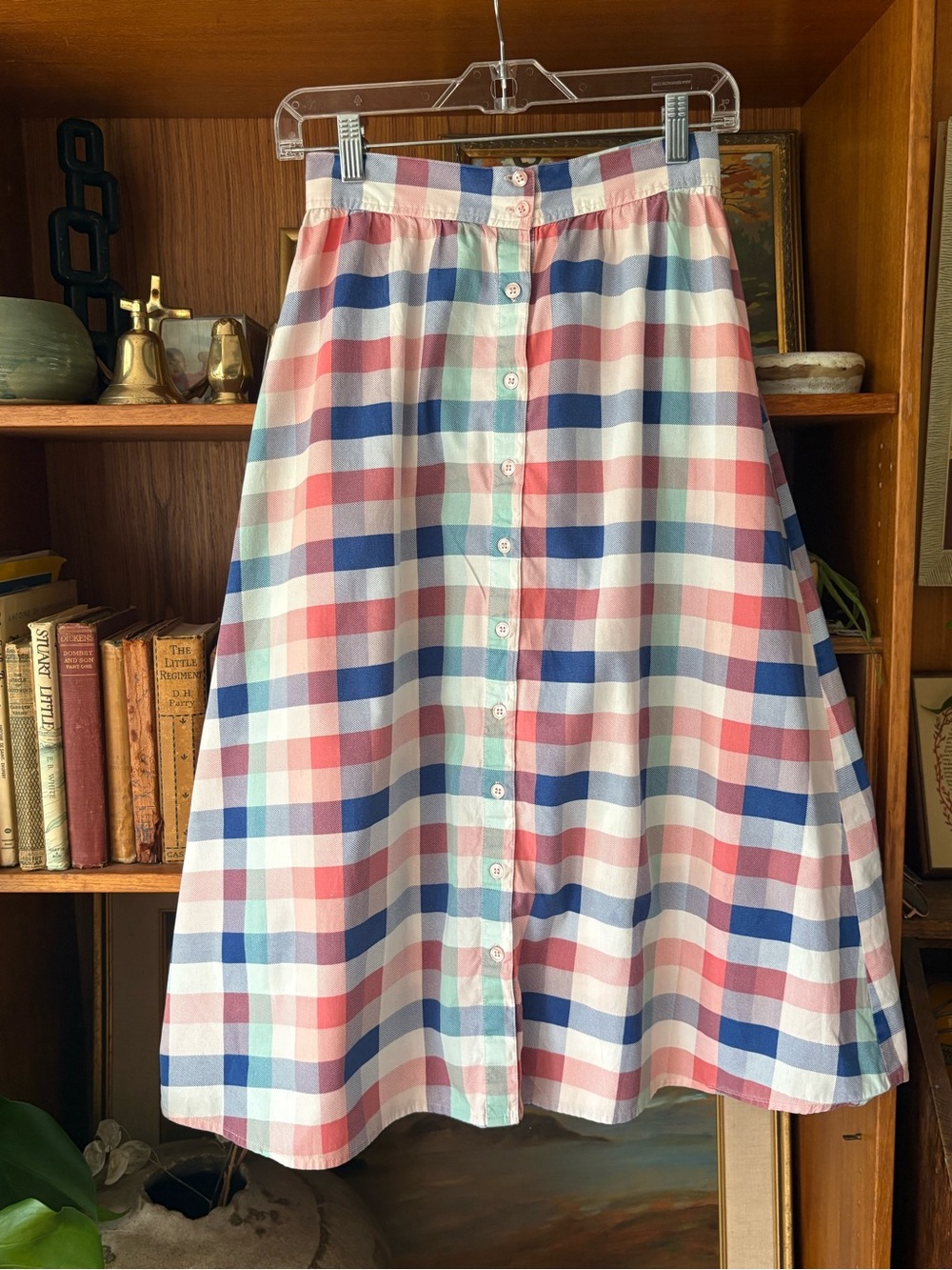 CottageCore Gingham Farmhouse ASOS Midi Skirt 4